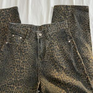 Leopard Print Straight Leg Jeans | NWOT | Size S